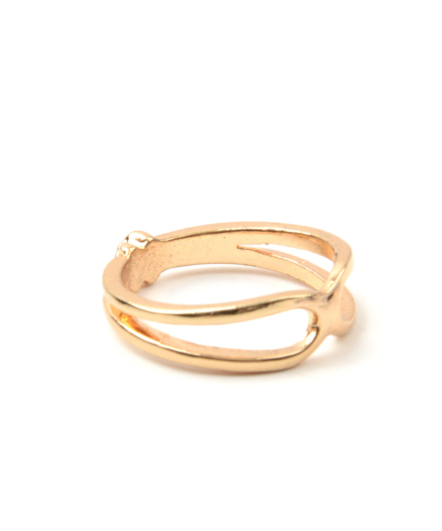 Aranyszínű bizsu gyűrű