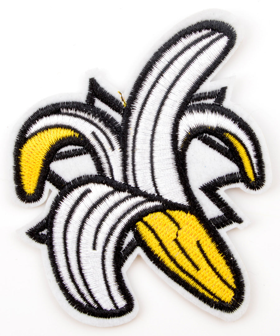 Banán alakú hímzett felvarró