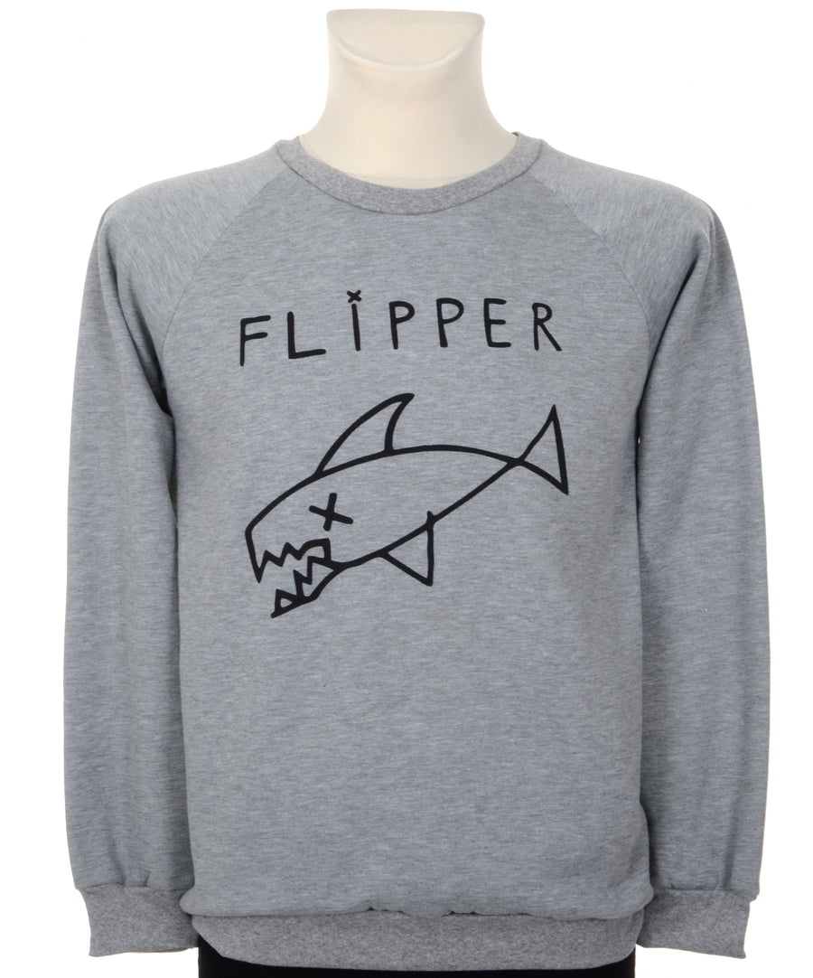 Flipper mintás zenekaros pulóver