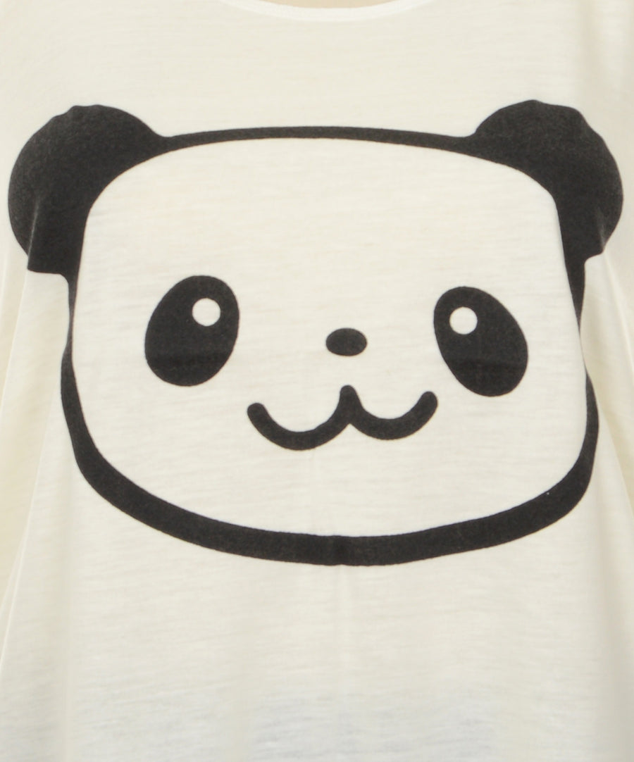 Panda fej mintás női top