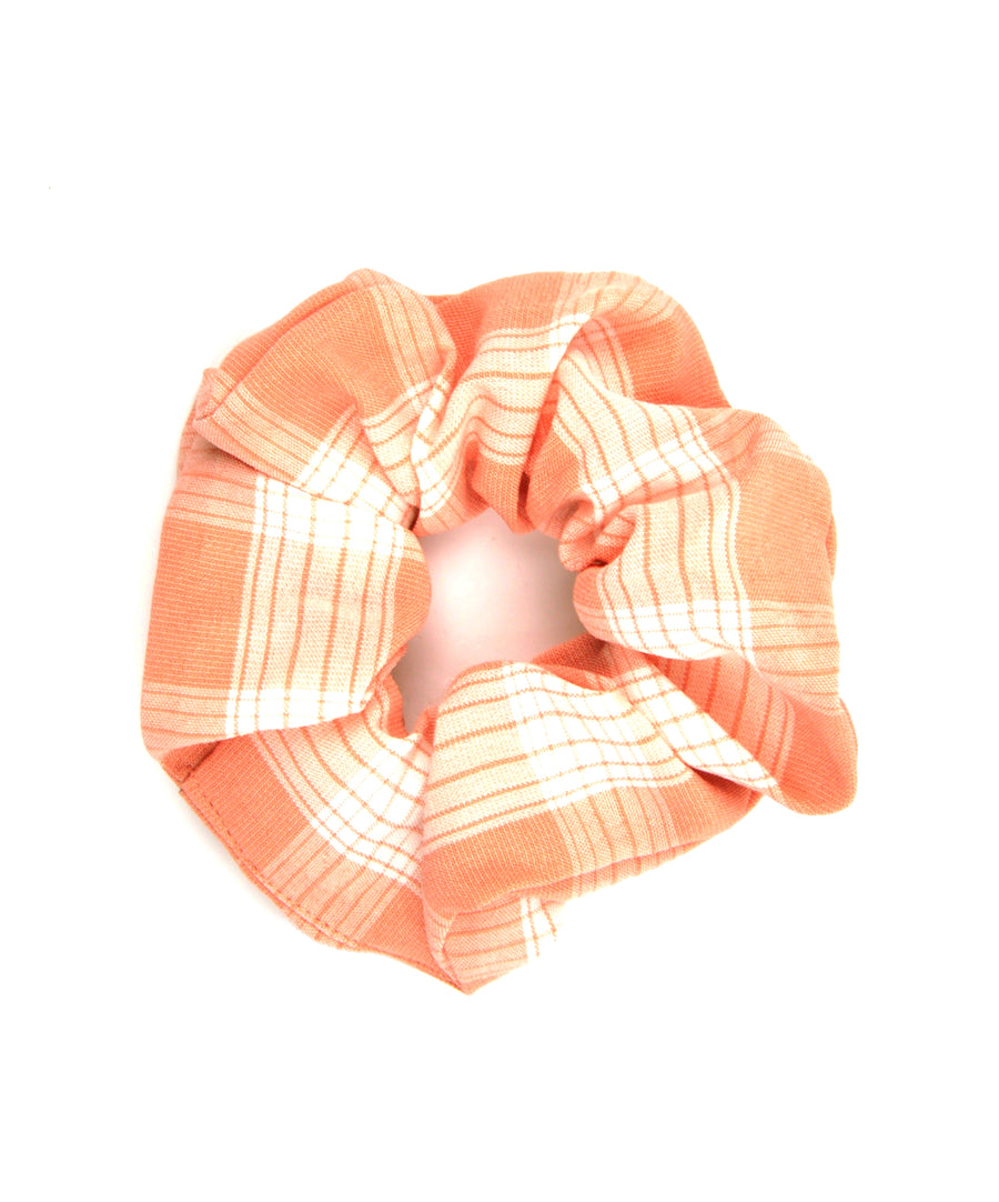 Plaid scrunchie - Pink