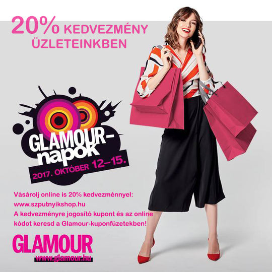 Újra Glamour-napok a Szputnyik shopban! - 20% kedvezmény!