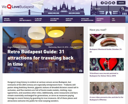 We Love Budapest: Retro Budapest Guide - 31 látnivaló időutazáshoz