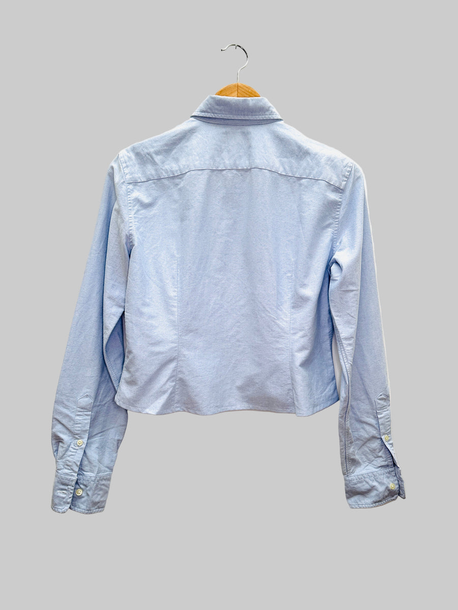 Vintage reworked shirt - Basic color Crop I