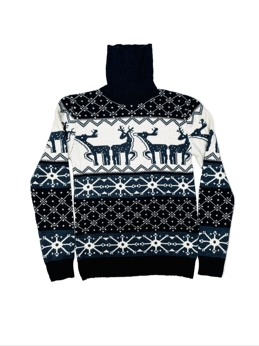 Ez a pulóver, egy használt darab a Szputnyik Shop gondosan válogatott vintage kollekciójából, amely már őrzi a karácsony varázslatos hangulatát. Ajándékozd meg a bolygót azzal, hogy idén egy preloved darabot vásárolsz!