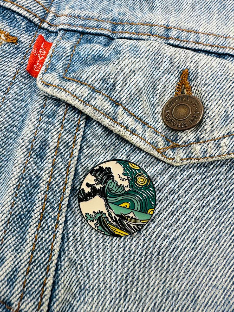Kitűző - Van Gogh Hullám