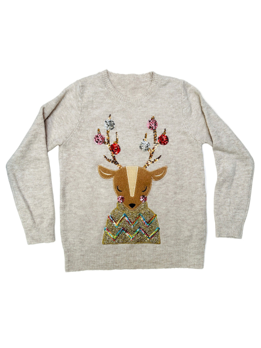 Ez a pulóver, egy használt darab a Szputnyik Shop gondosan válogatott vintage kollekciójából, amely már őrzi a karácsony varázslatos hangulatát. Ajándékozd meg a bolygót azzal, hogy idén egy preloved darabot vásárolsz!