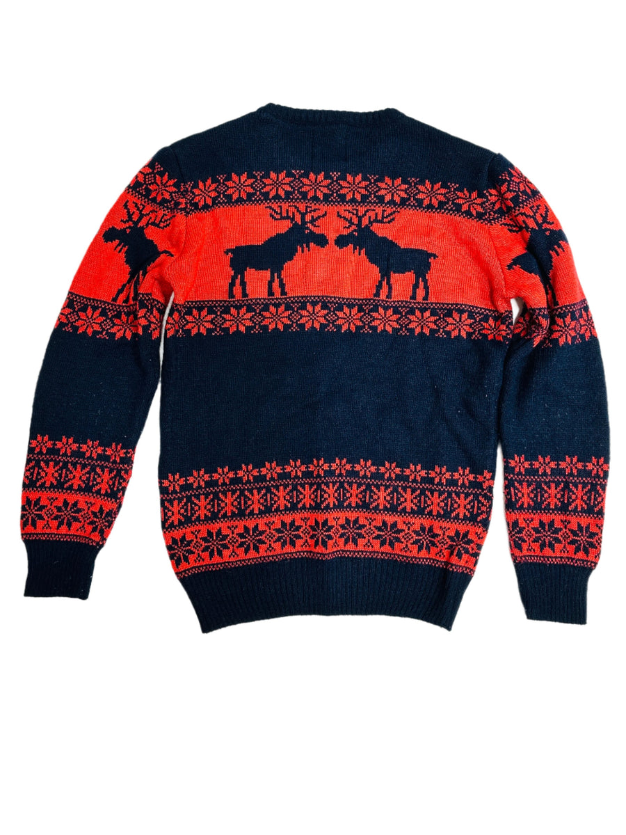 Vintage Christmas Sweater - Moose