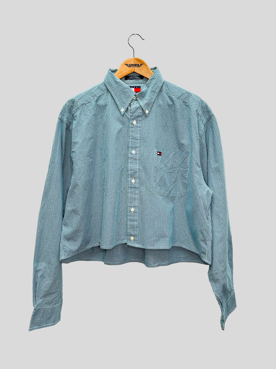 Vintage reworked shirt - Checkered Crop II