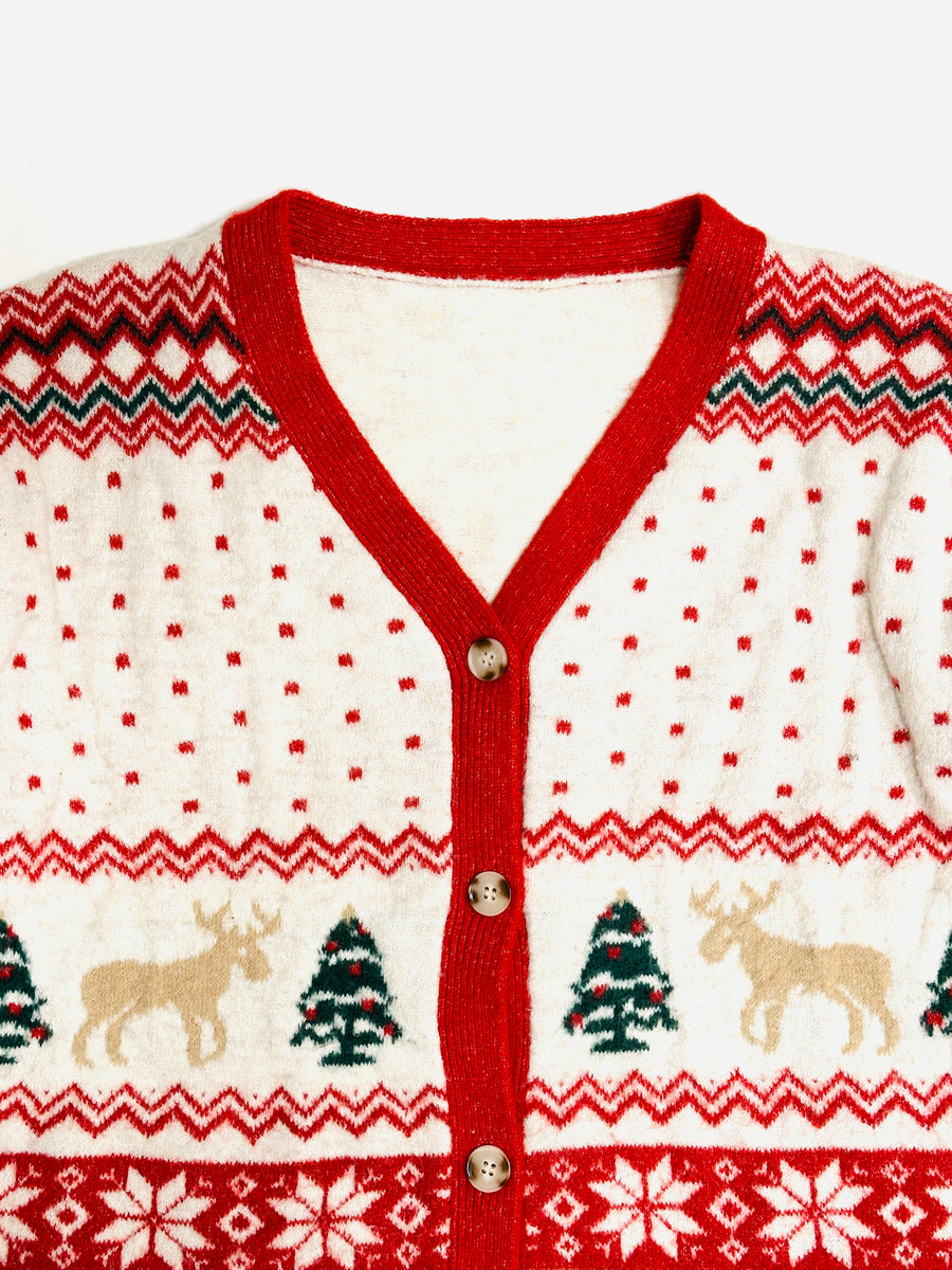 Vintage Christmas Sweater - Soft Cardigan