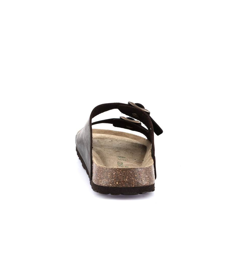 Grünland double strap men's slippers - Mogano