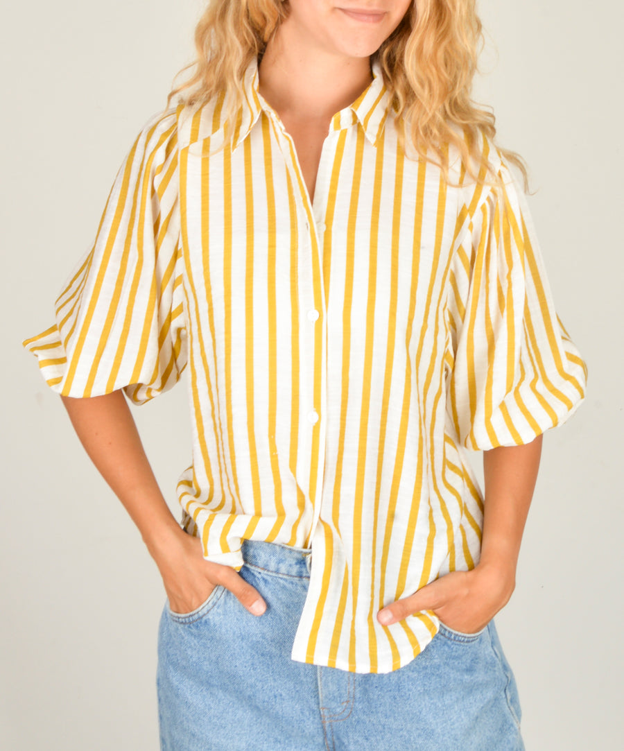 Striped blouse - Lemon