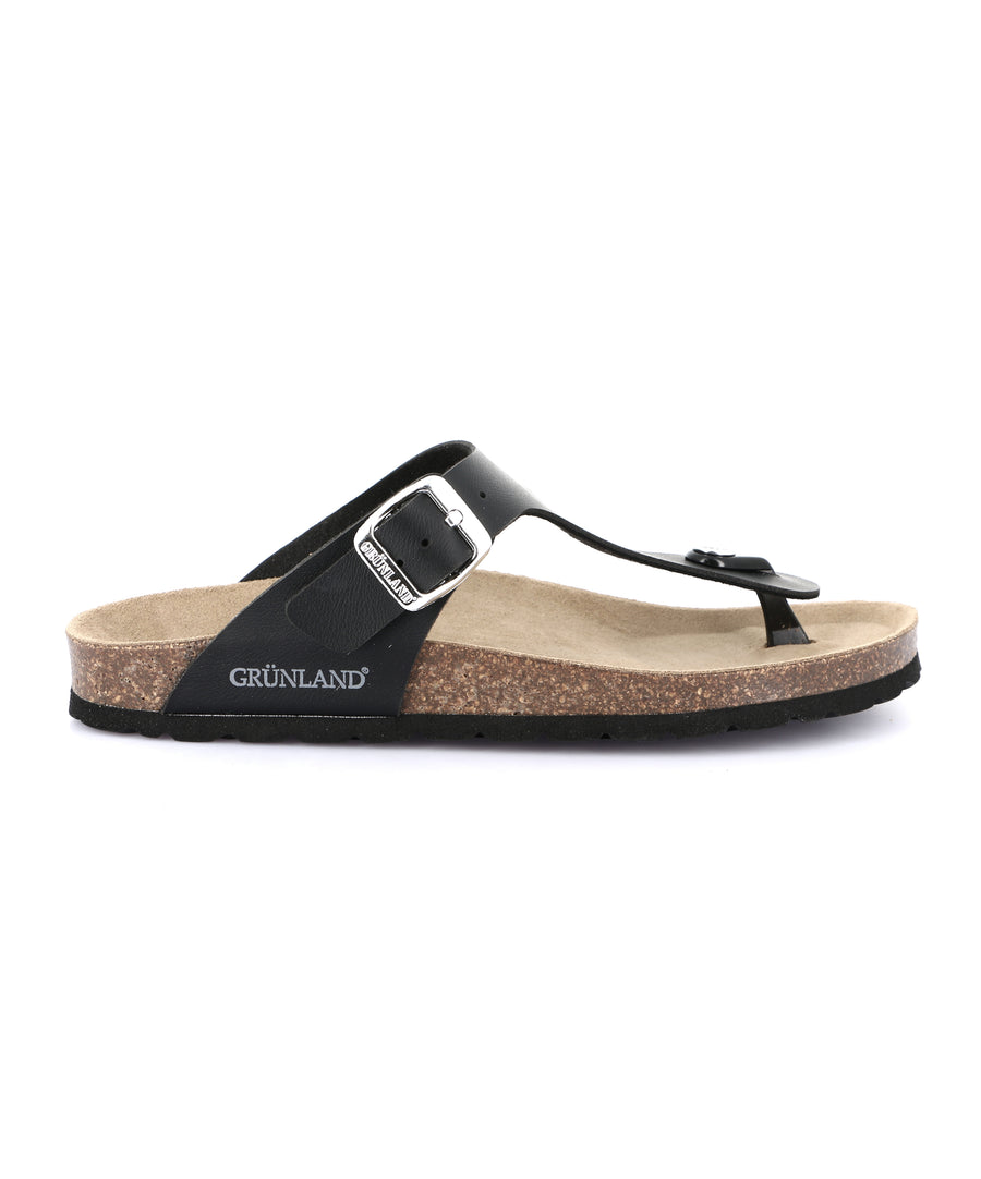Grünland one strap women's slippers - Black