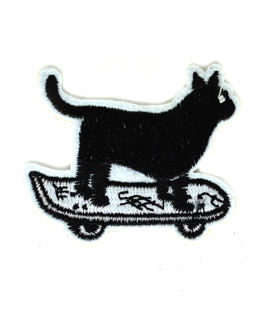 Patch - Skateboarding cat