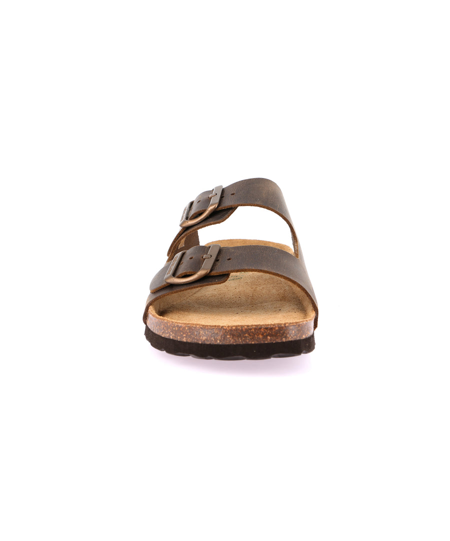 Grünland double strap men's slippers - Terra