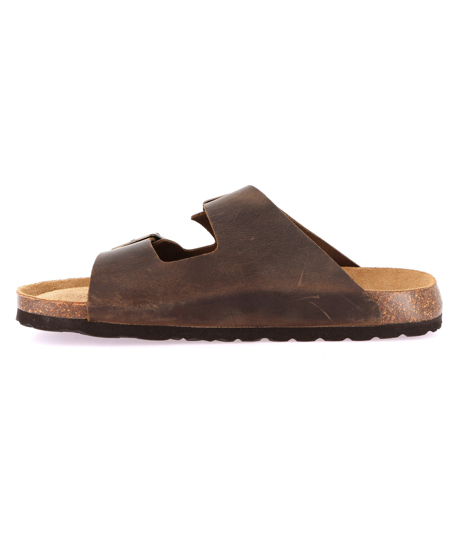 Grünland double strap men's slippers - Terra