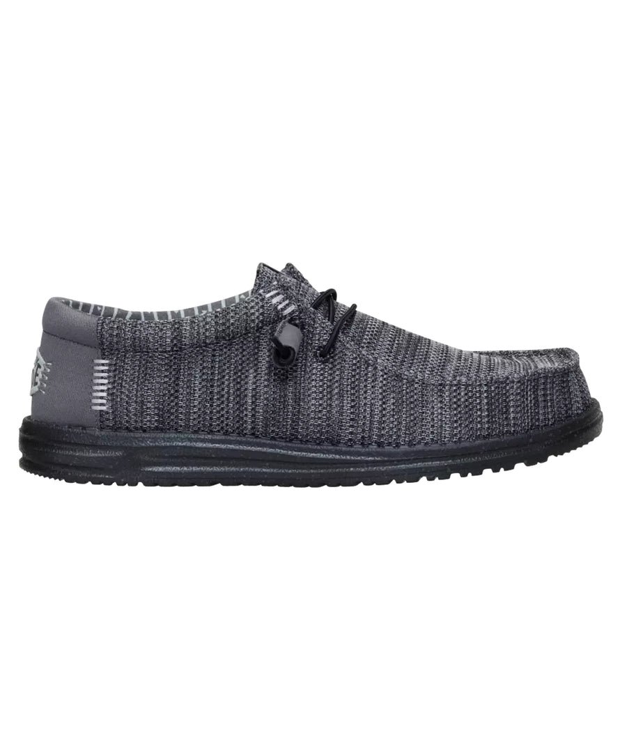 HeyDude - Wally Stretch Sox Granite Grey Black