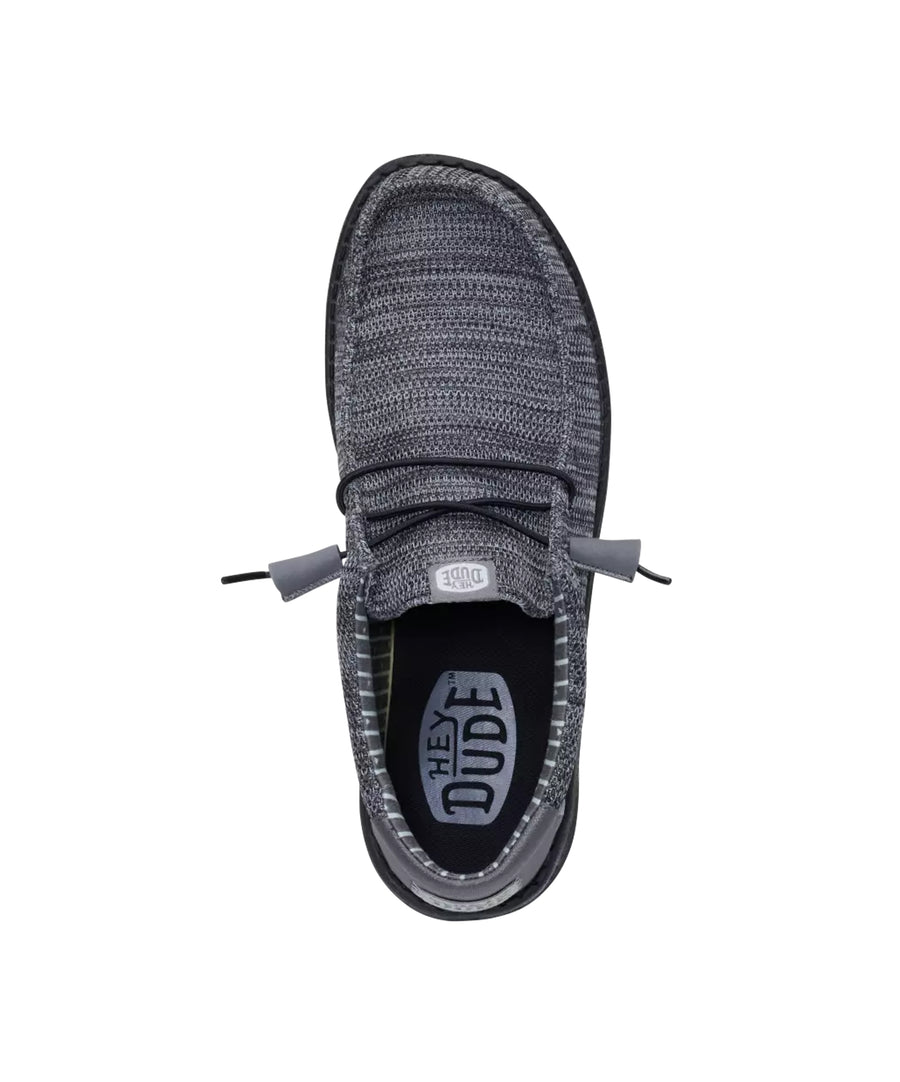 HeyDude - Wally Stretch Sox Granite Grey Black