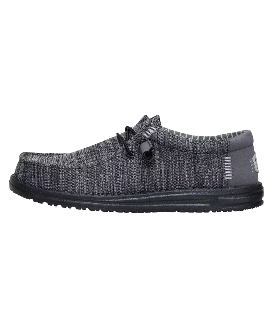HeyDude - Wally Stretch Sox Granite Grey Black