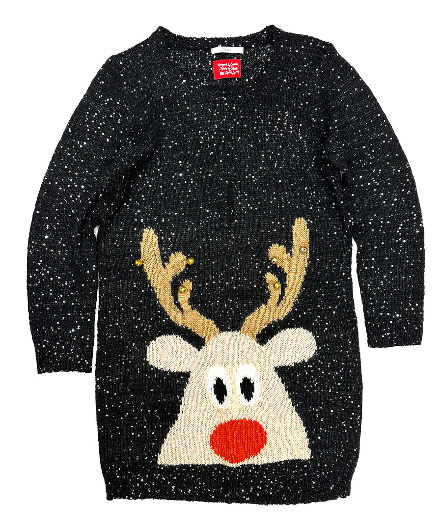 Vintage karácsonyi pulóver - Flitteres Szarvas