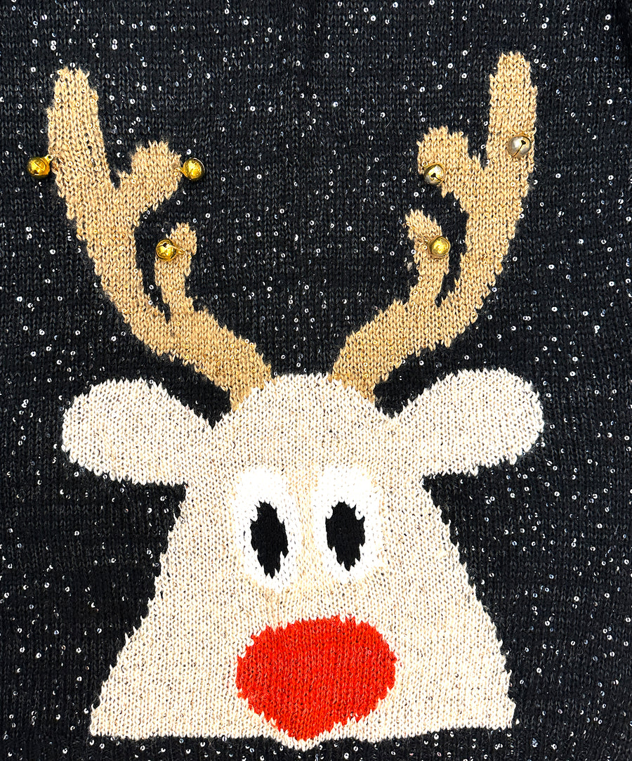 Vintage Christmas Sweater - Tinsel Deer