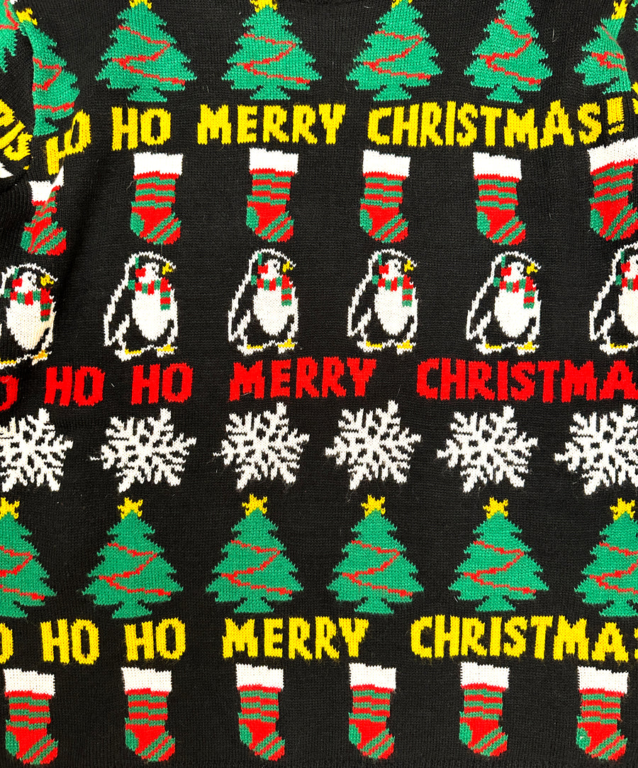 Vintage karácsonyi pulóver - Hohoho Merry Christmas