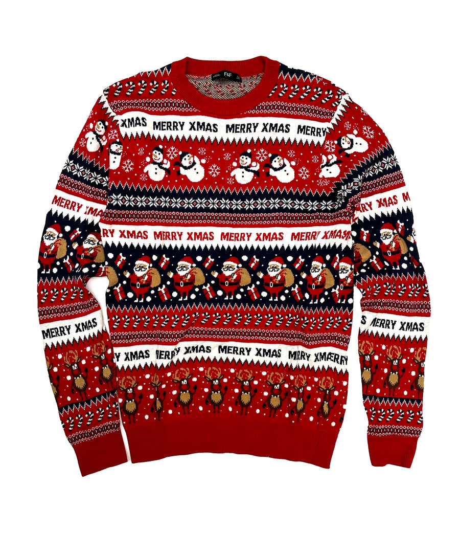 Vintage Christmas Sweater - Merry Xmas sample