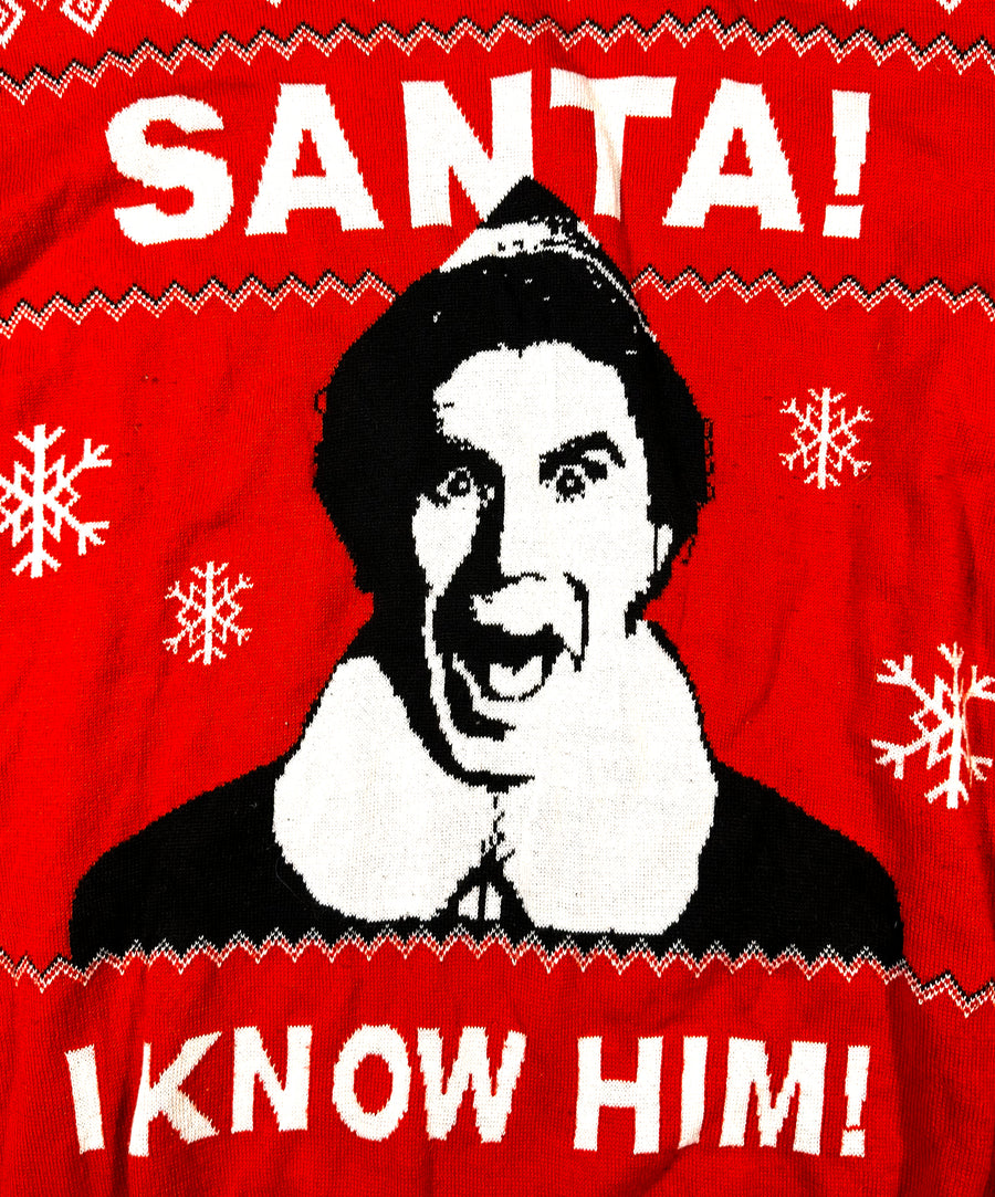 Vintage Christmas Sweater - Santa! I know him!