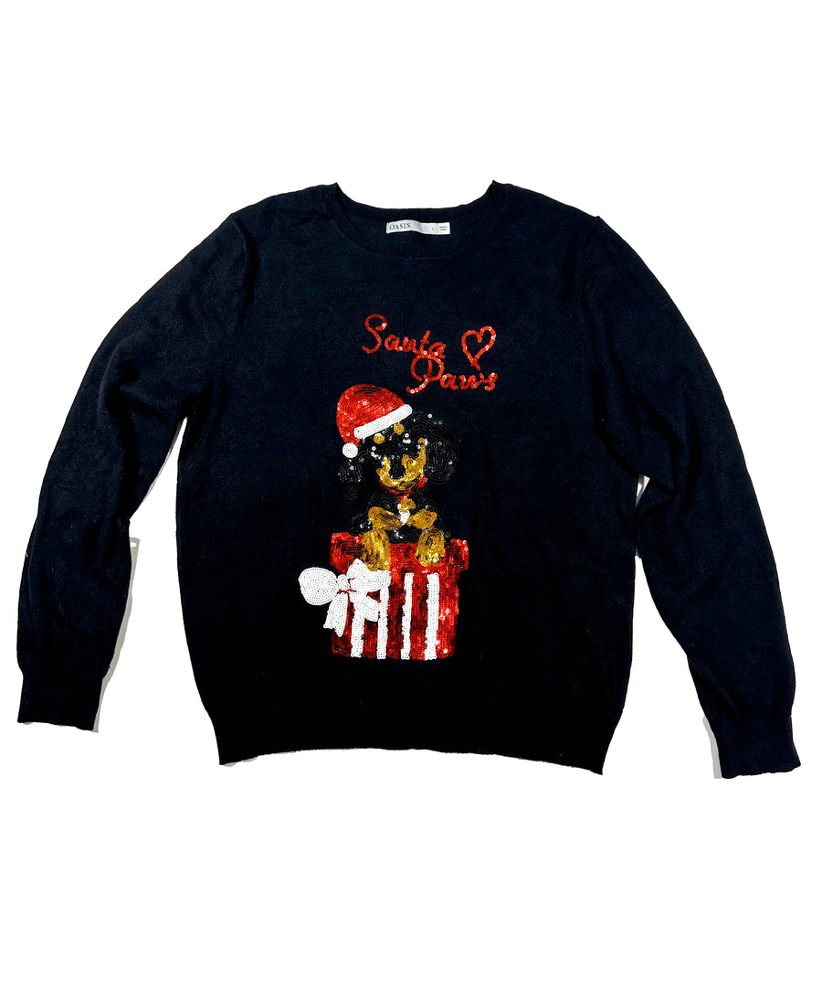 Vintage Christmas Sweater - Santa Paws II