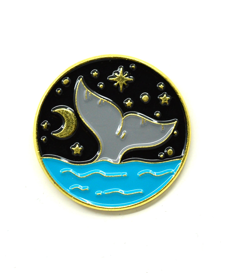 Pin -Whale Starry night