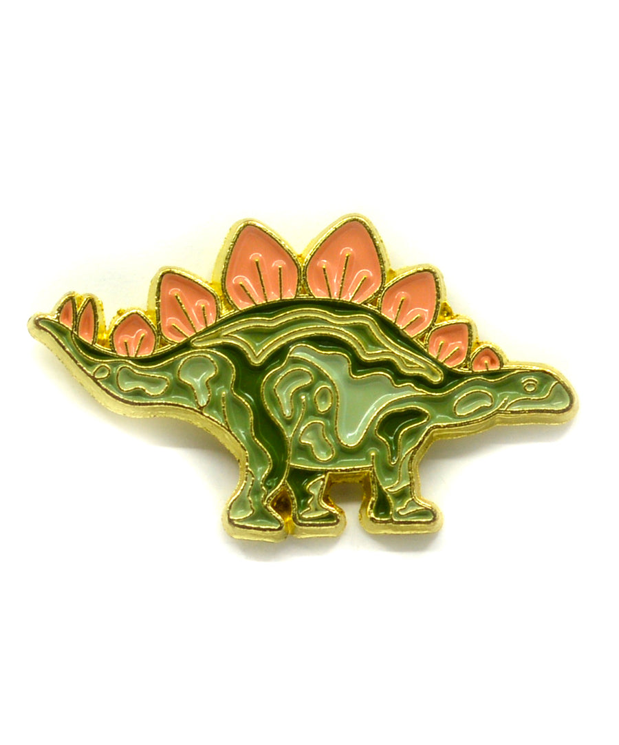 Kitűző - Stegosaurus | Zöld
