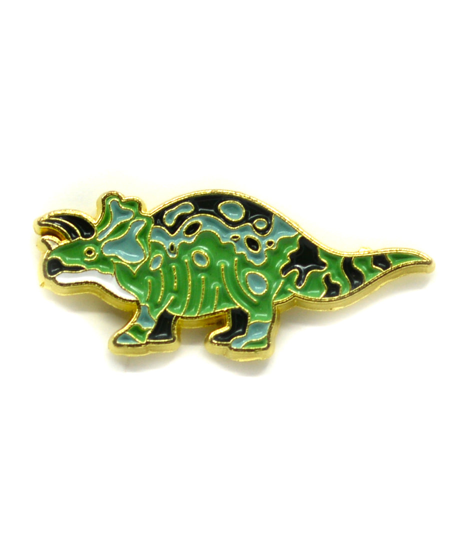 Kitűző - Triceratops | Zöld