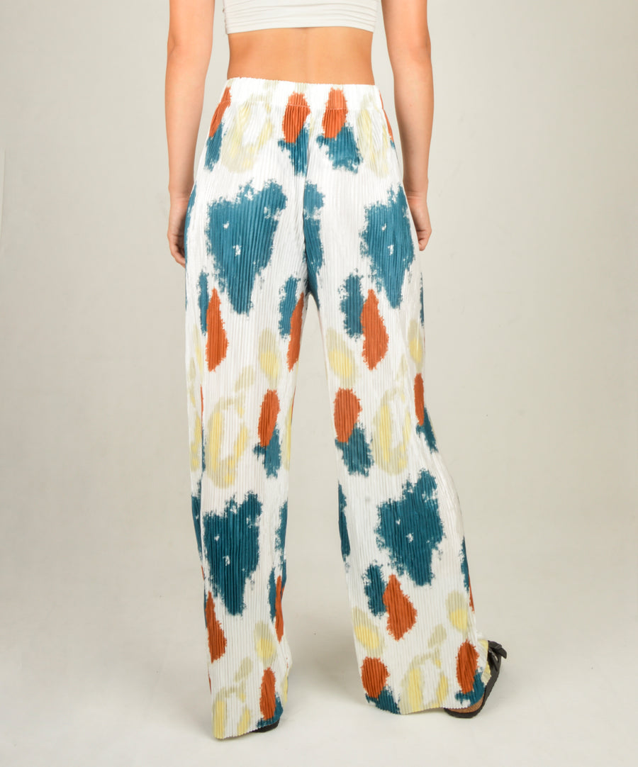 Crepe pants - Spotted white