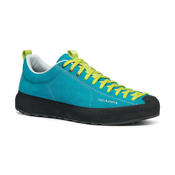 Scarpa Mojito Wrap a hegymászó cipők világa ihlette városi terep cipő azúr színben.