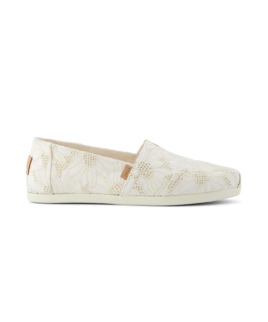 TOMS Alpargata Classic - Natural Floral Eyelet