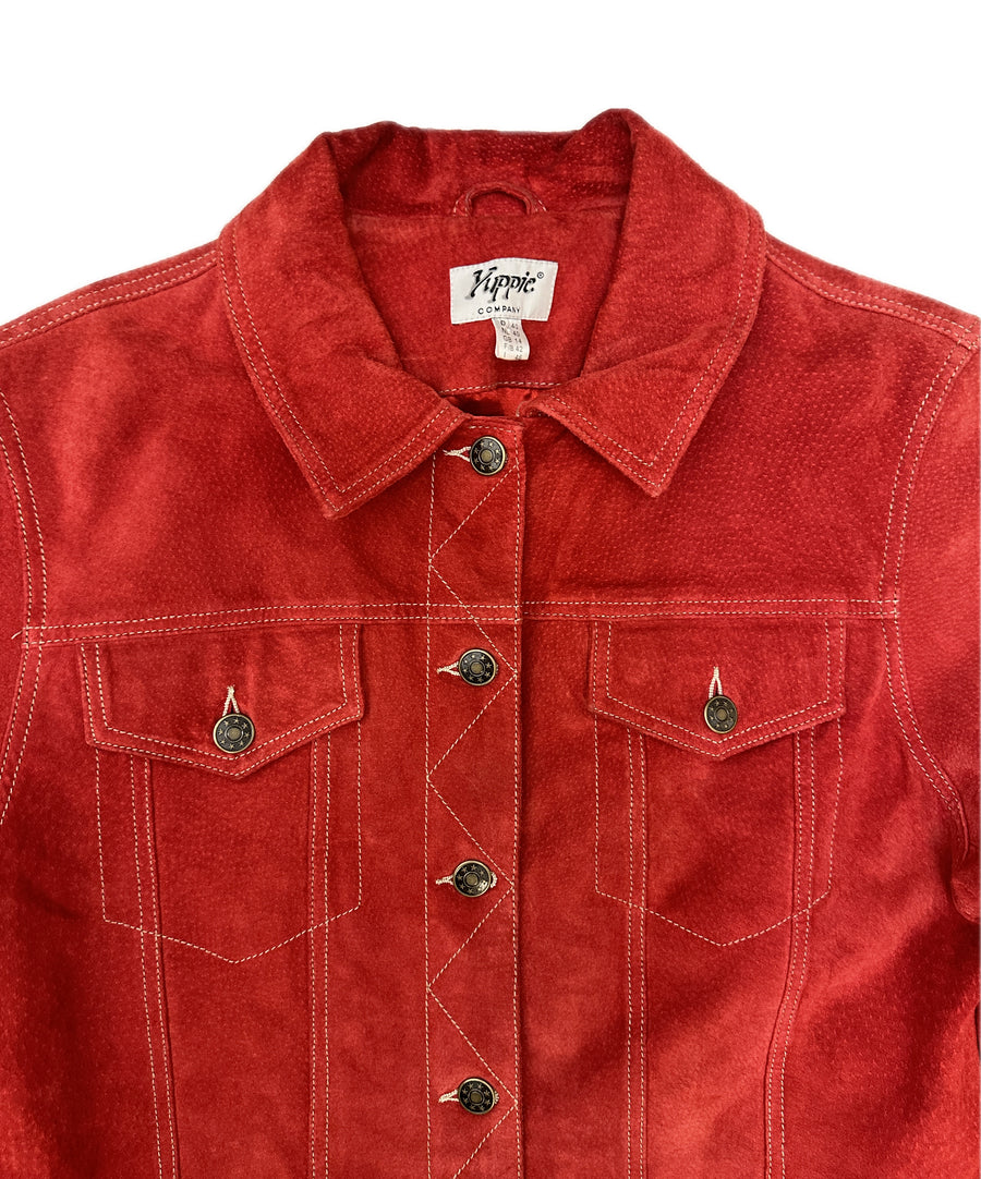 Vintage bőrkabát - Piros
