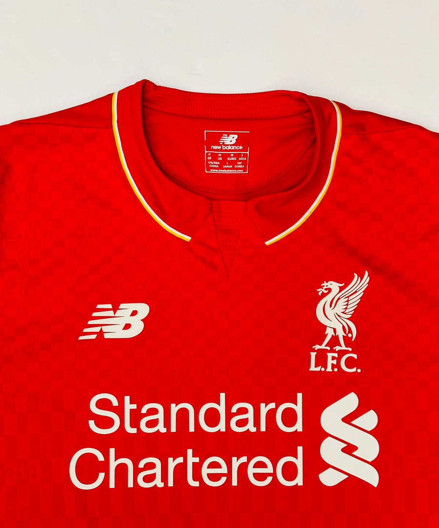 Használt, Liverpool FC sportmez, M-es méret. Piros színű, New Balance márka.