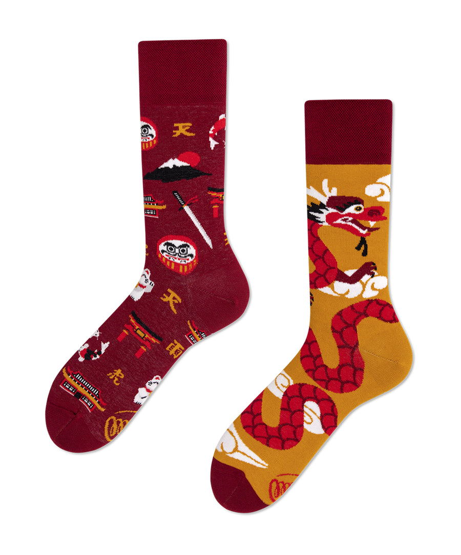 Many Mornings Socks - Asian Dragon