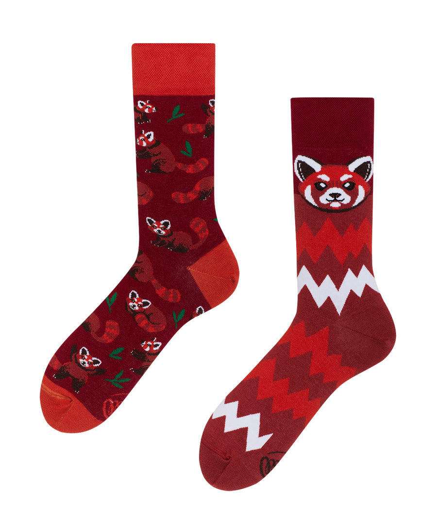 Many Mornings Socks - Red Panda