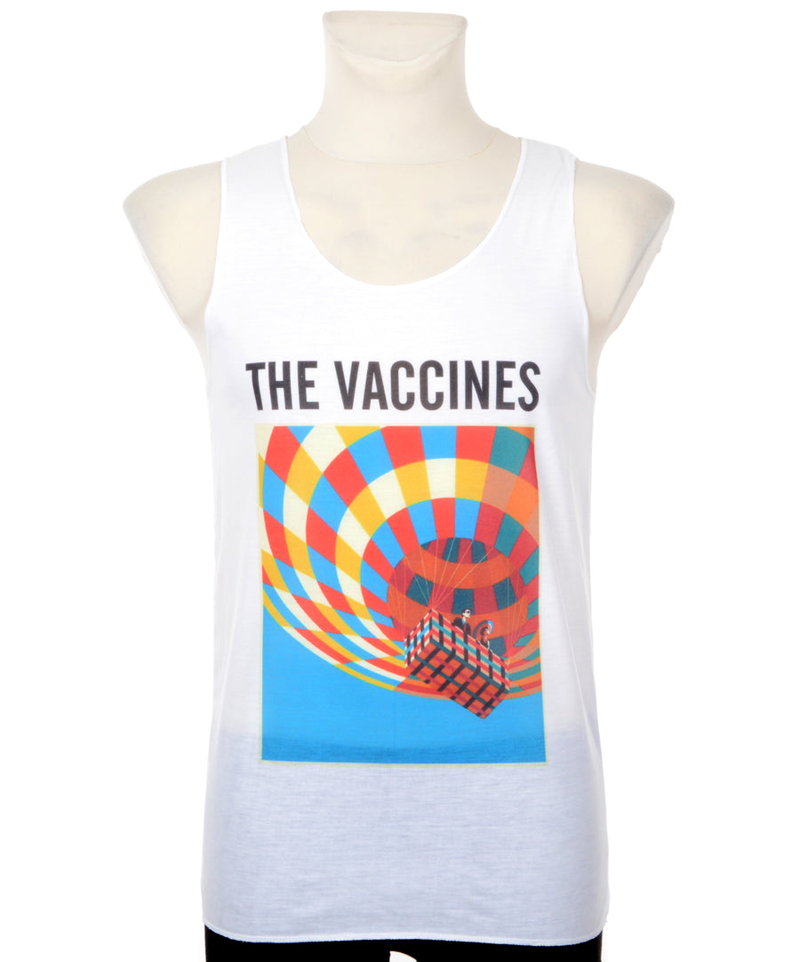 Egyenes fazonú, unisex trikó The Vaccines mintával.