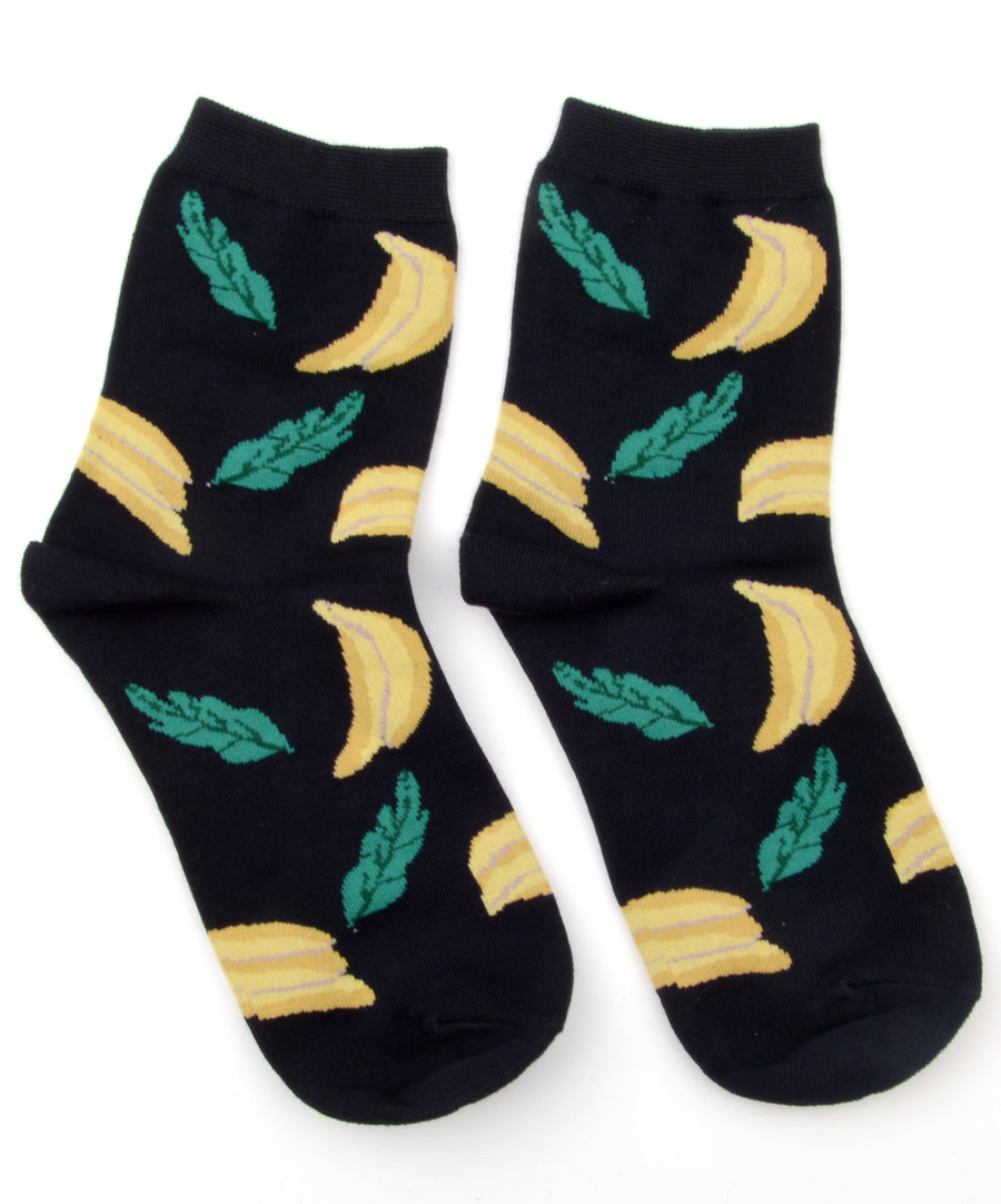 Banán mintás zokni