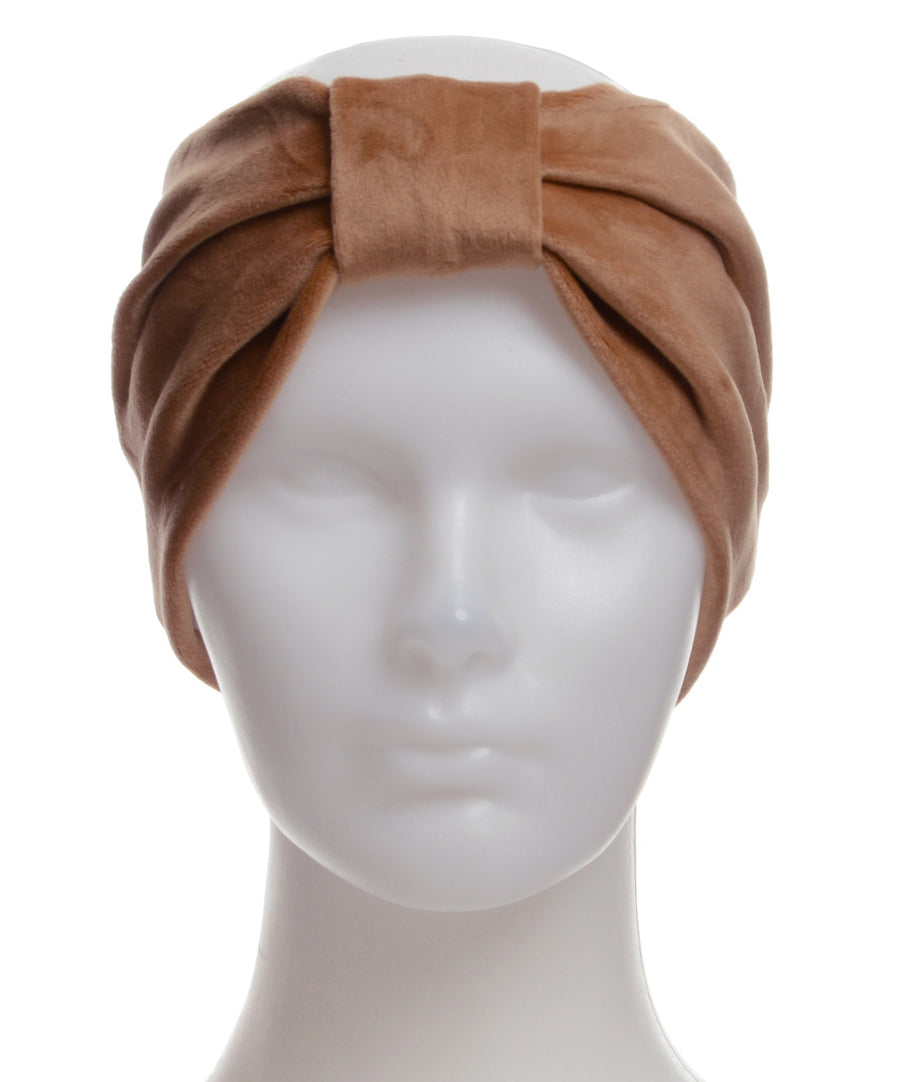 Velvet headband -  Hazelnut Brown