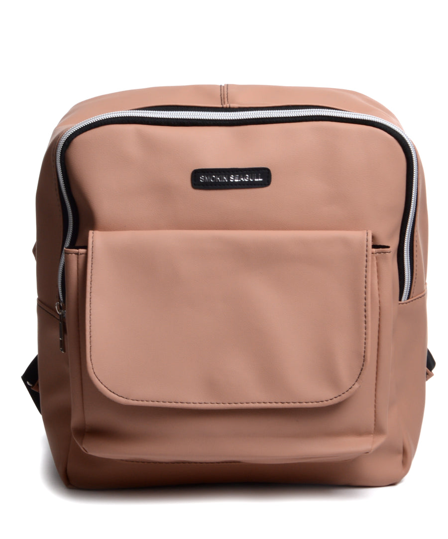 Square backpack - Nude
