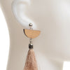 Wood earring - Fringe