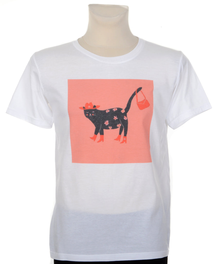 Macska mintás férfi póló