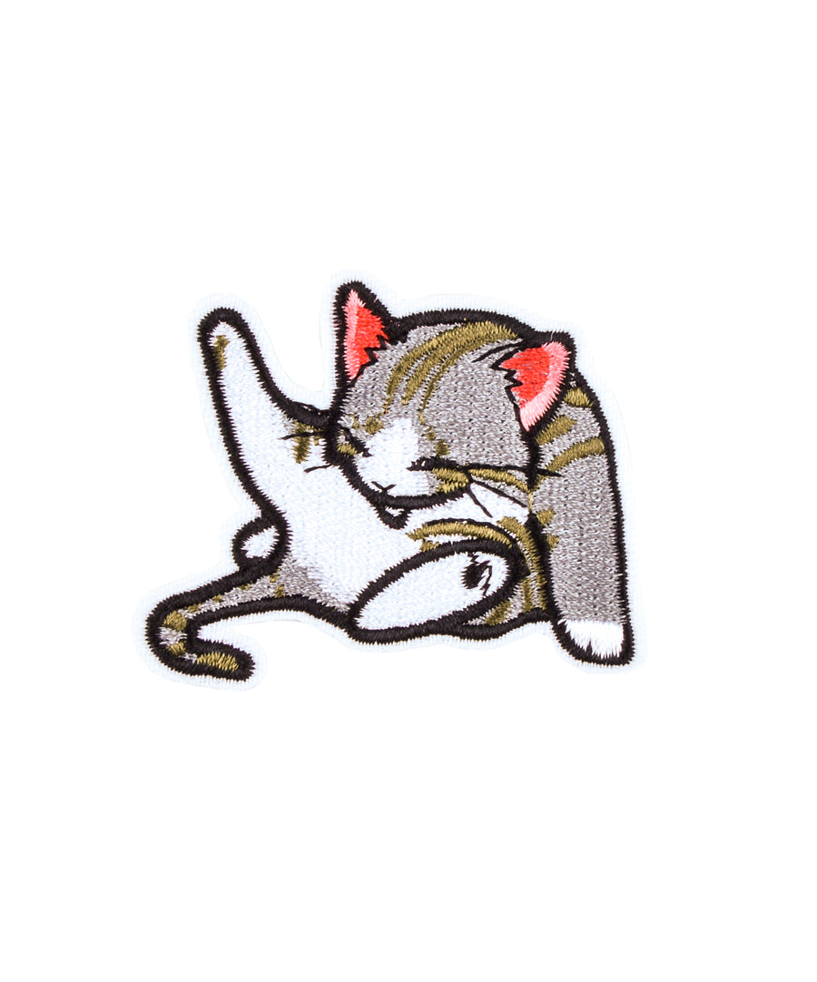 Felvarró - Szürke macska