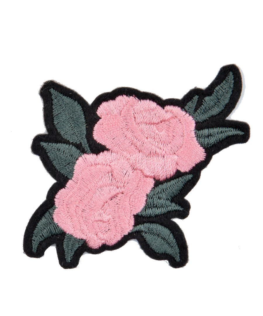 Felvarró - Dupla rózsaszín rózsa
