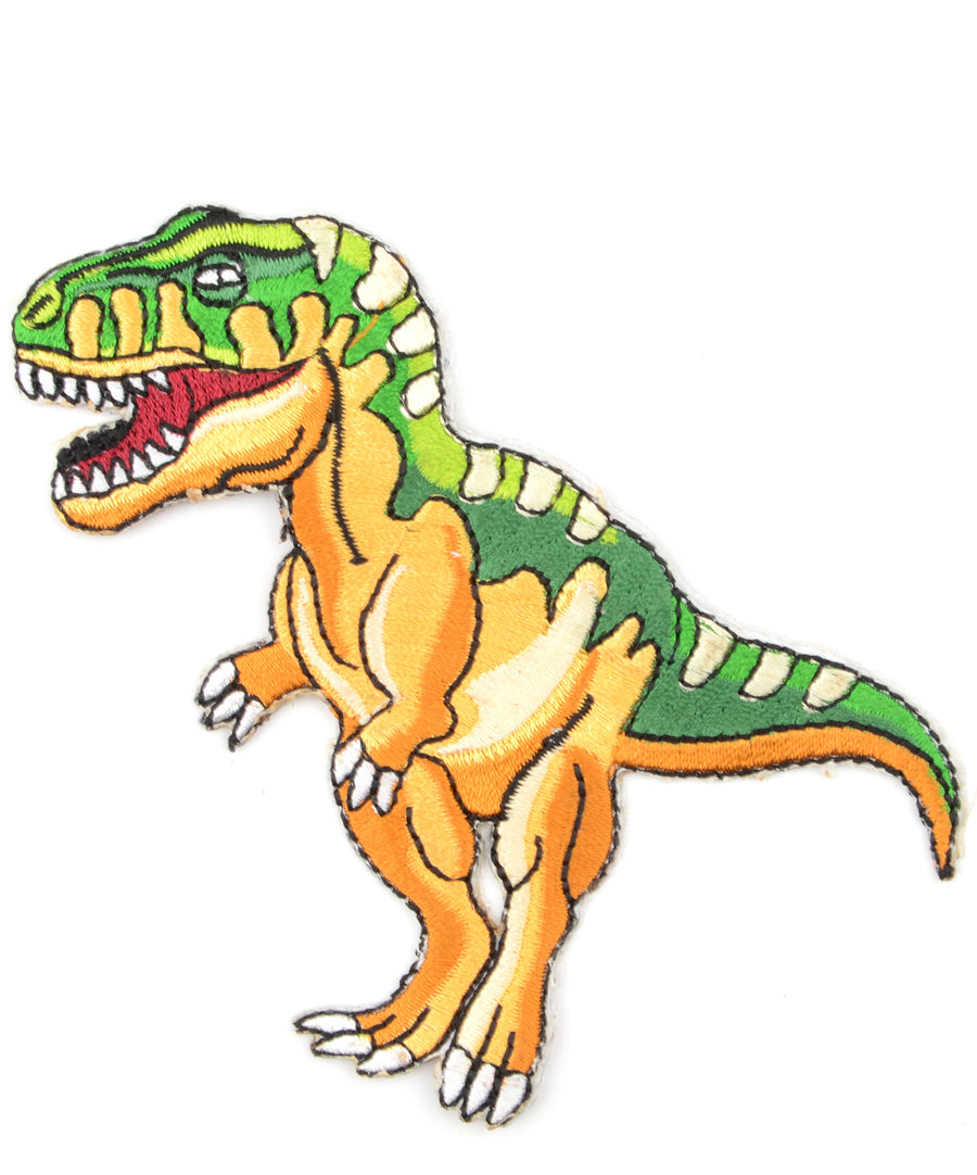 T-rex dinoszaurusz alakú hímzett felvarró