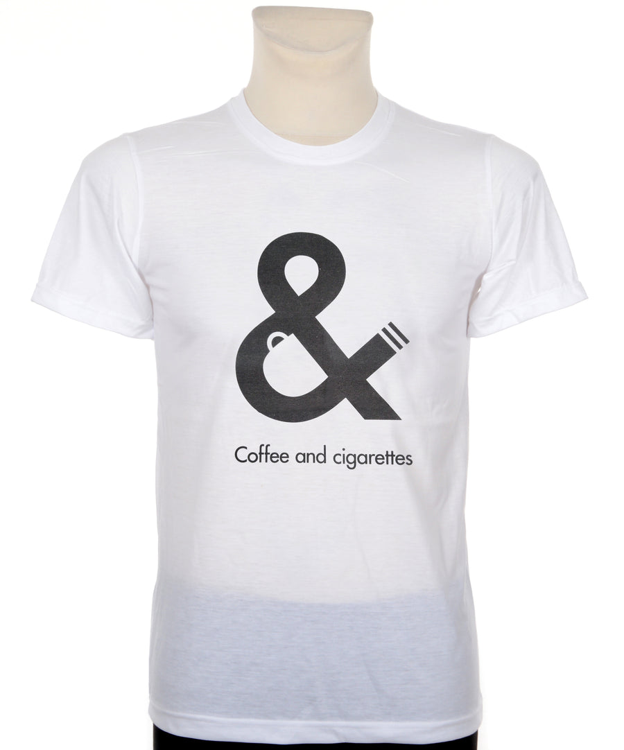 Kávé és Cigaretta mintás férfi póló