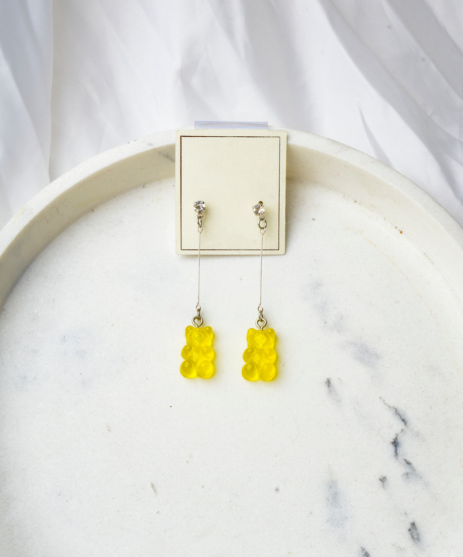 Earrings - Gummy Bear | Yellow